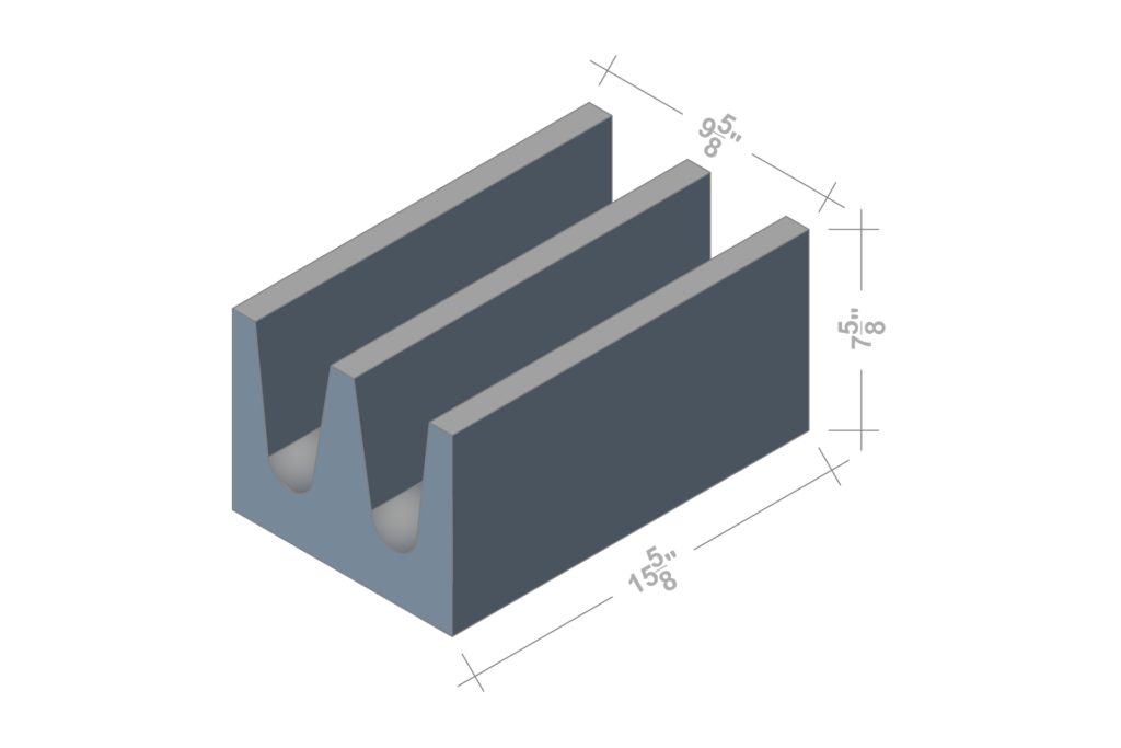 10 X 8 X 16 SOLID BOTTOM BOND BEAM
