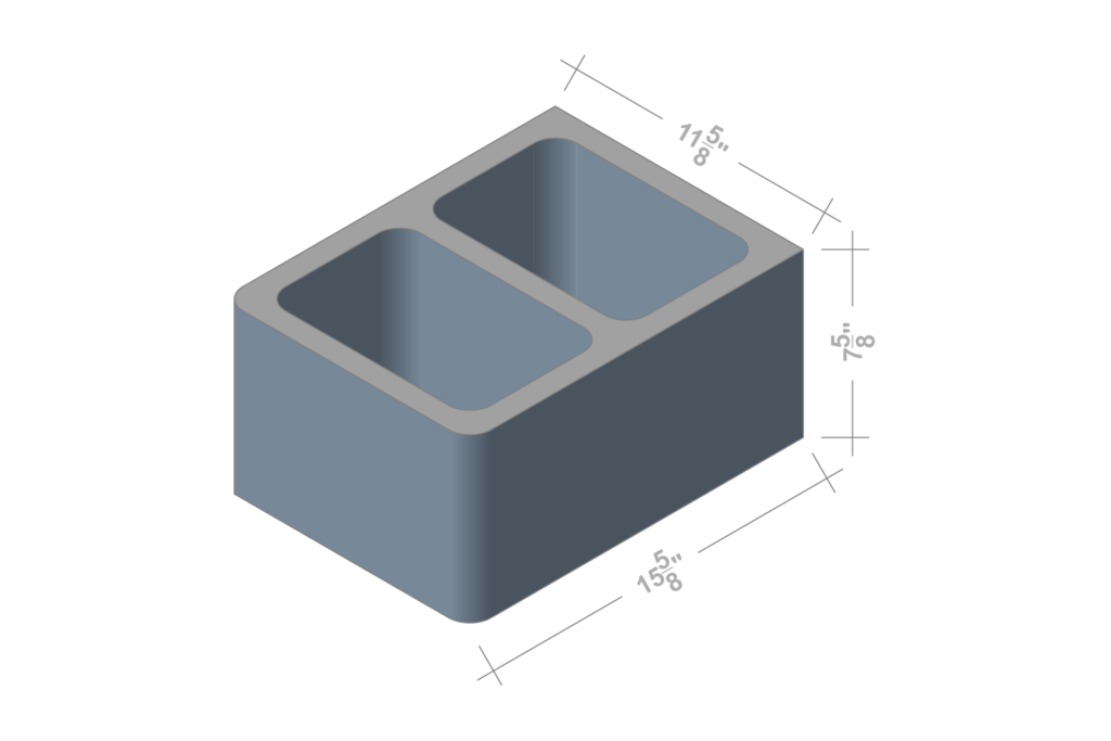 12 X 8 X 16 DBN