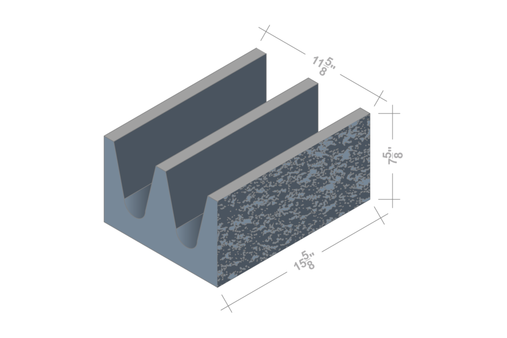 12 X 8 X 16 SOLID BOTTOM BOND BEAM