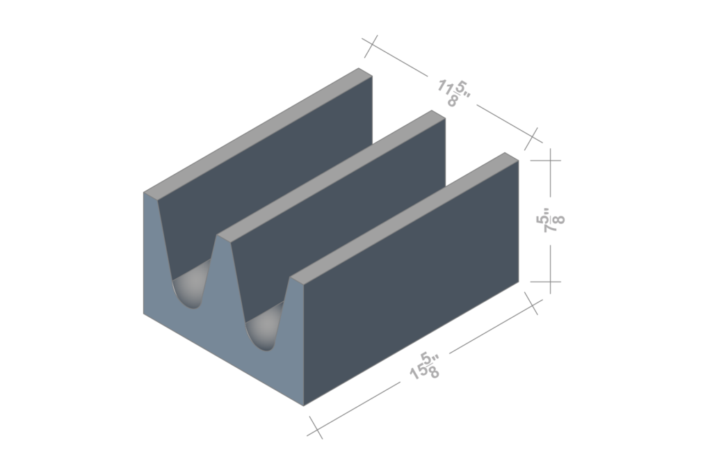 12 X 8 X 16 SOLID BOTTOM BOND BEAM