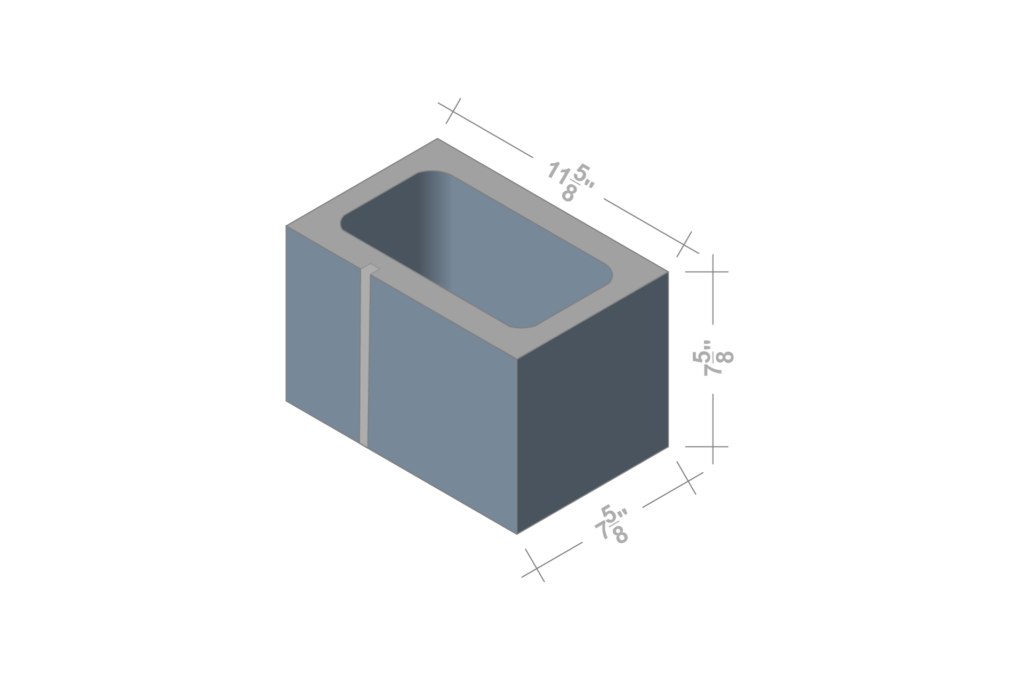 12 X 8 X 8 HALF