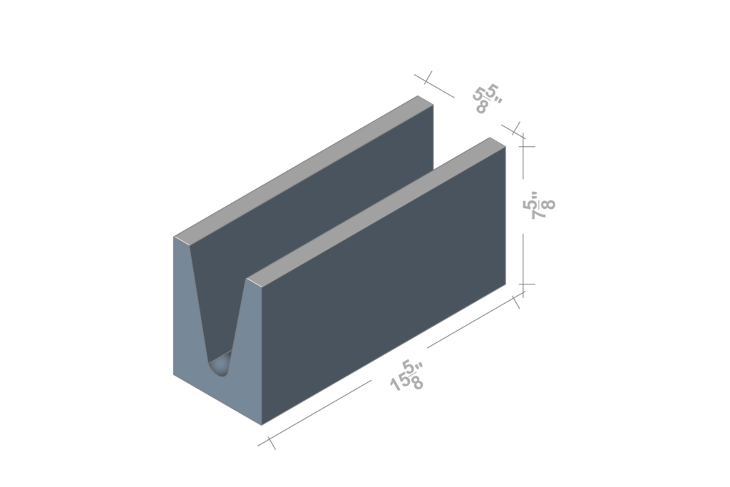 6 X 8 X 16 SOLID BOTTOM BOND BEAM