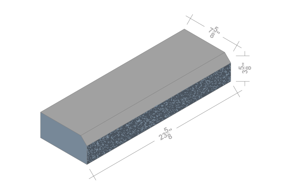 8 X 4 X 24 CHAMFER 1F
