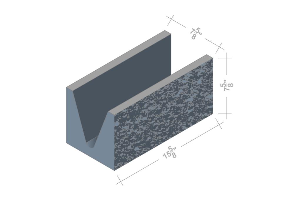 8 X 8 X 16 SOLID BOTTOM BOND BEAM