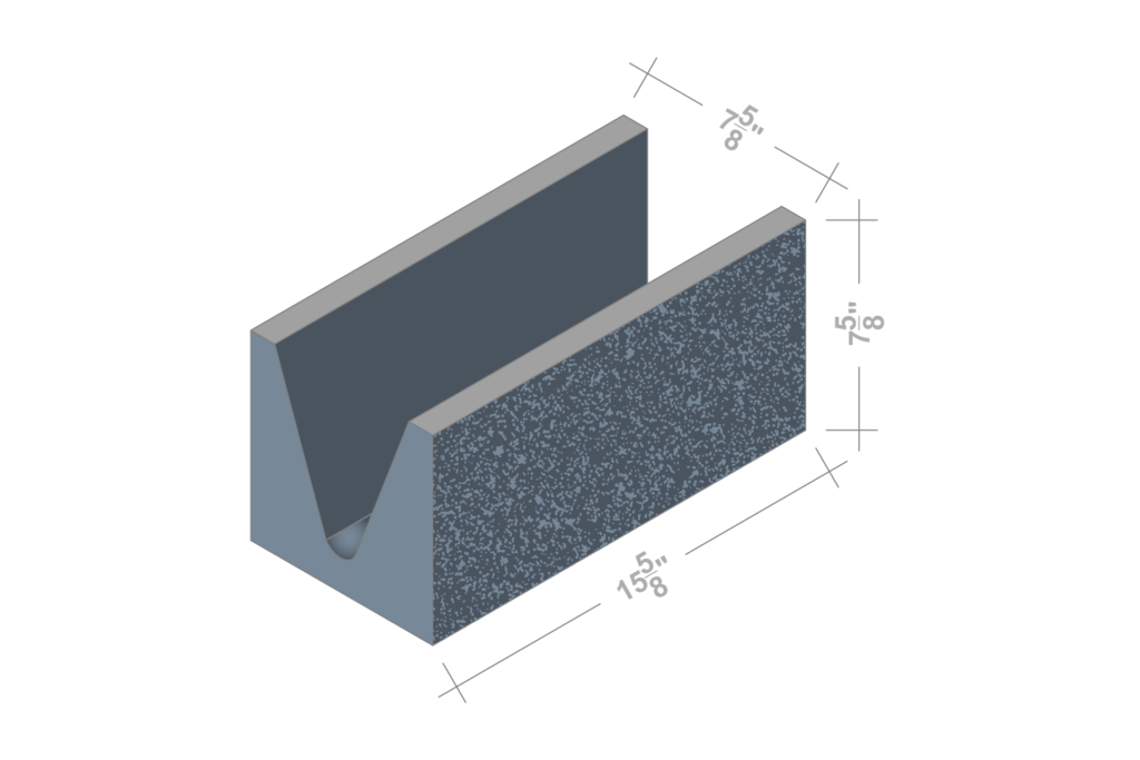 8 X 8 X 16 SOLID BOTTOM BOND BEAM 1F