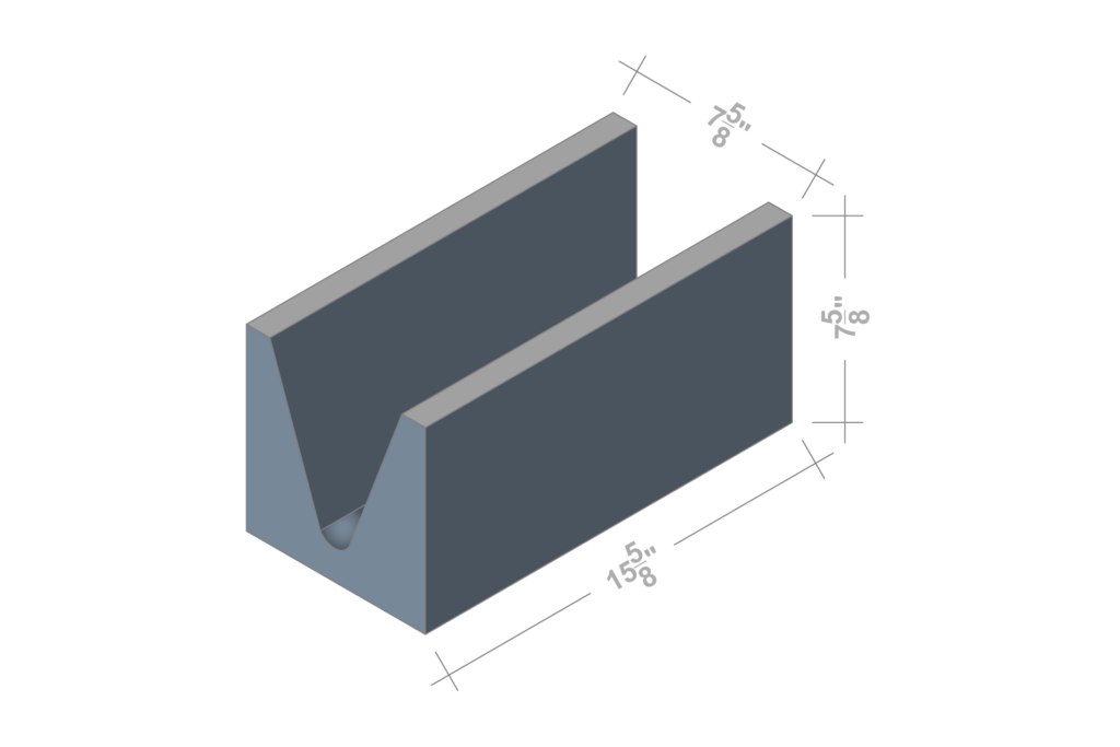 8 X 8 X 16 SOLID BOTTOM BOND BEAM