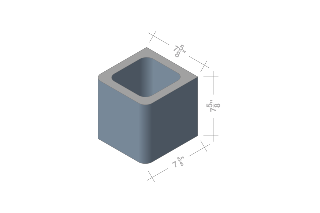 8 X 8 X 8 DBN HALF